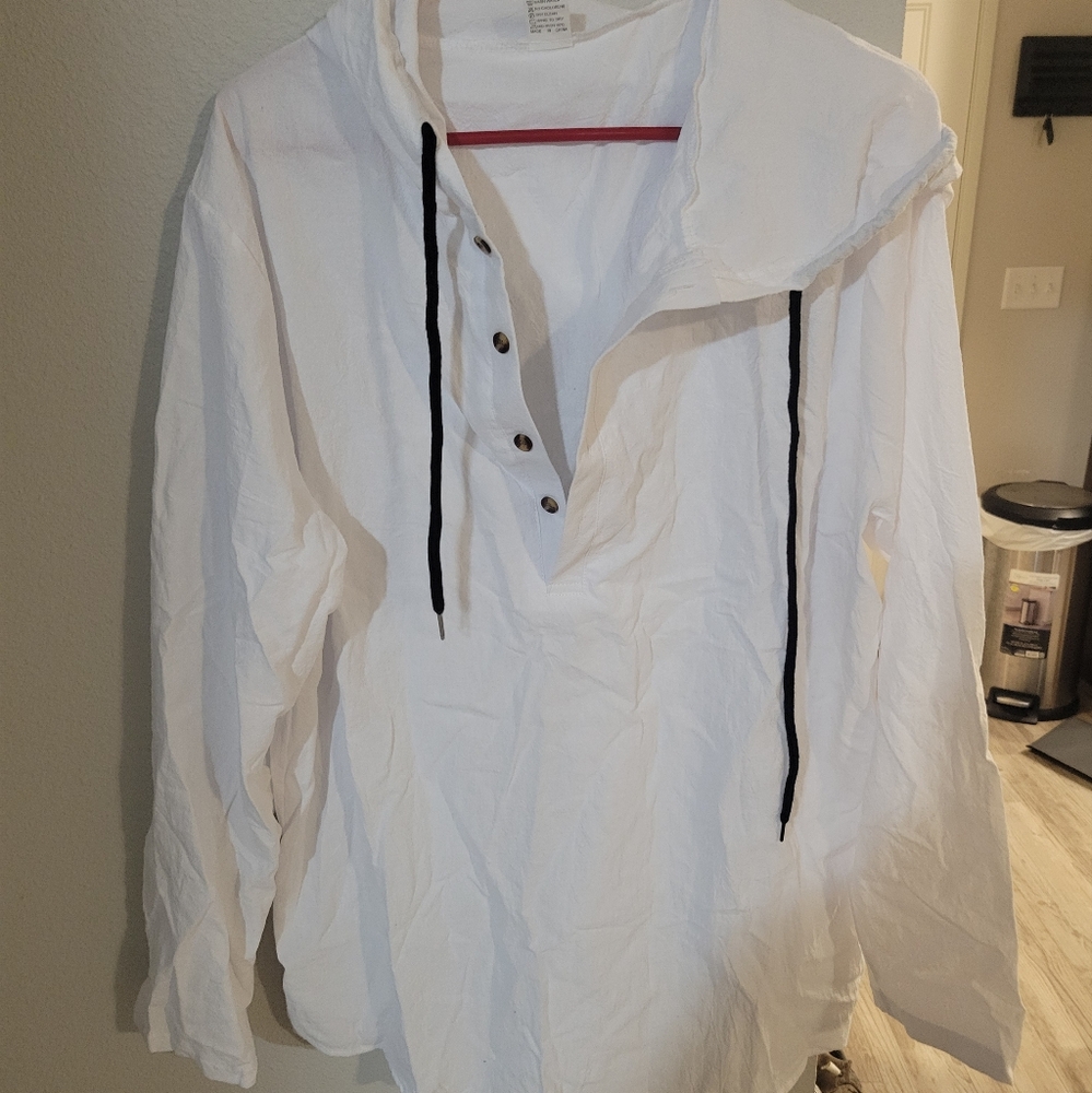 Light Hooded Long Sleeve Shirt